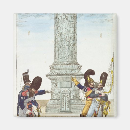 コロンヴェンドームの兵士の風刺画 マグネット (正面)