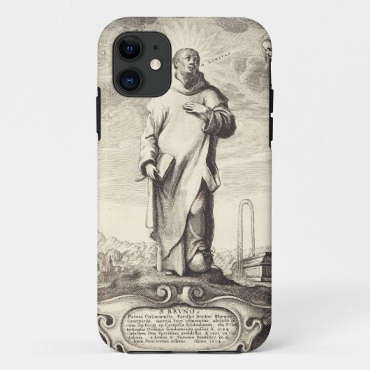 コローニャの聖ブルーノの古風な彫刻スタイルの芸術 Case-Mate iPhoneケース (裏面)
