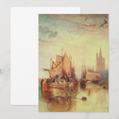 コローネ、夕べの汽船の到着(Cologne, the Arrival of a Packet Boa 招待状 (正面/裏面)