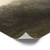 コロー – 木の下で踊る、湖の端1865 ポスター (角)