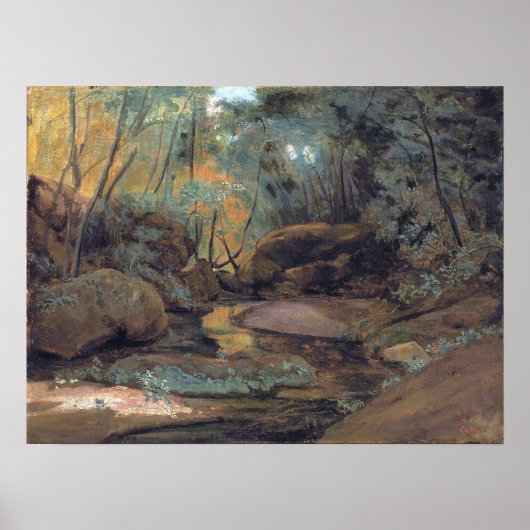 コロー – Civiita Castellana Torrent Under The Tree ポスター (正面)