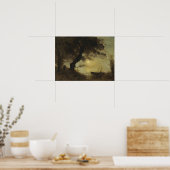 コロー – The Moonlight Boat 1871 ポスター (キッチン)