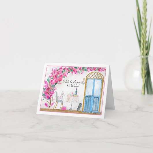 コワーカーオーラポドゥルパリ誕生日 カード (正面)