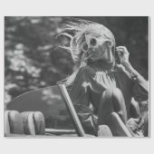 コンかわいらしバーチブルカーの女性 ラッピングペーパー (フラット)