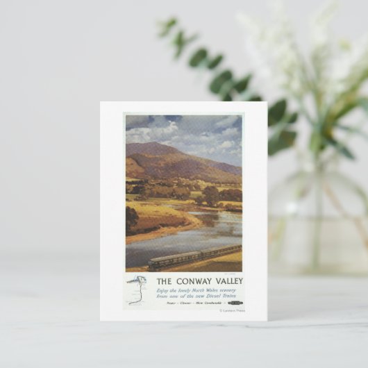 コンウェイバレーシーンブリティッシュレイルウェイポスター ポストカード (スタンド正面)