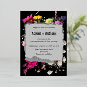 コンエレガント縁どクリースタイリッシュト付付 箔招待状 (立ち正面)