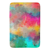 コンカラフル絵を描クリートに跳ね上げる バスマット (正面縦)