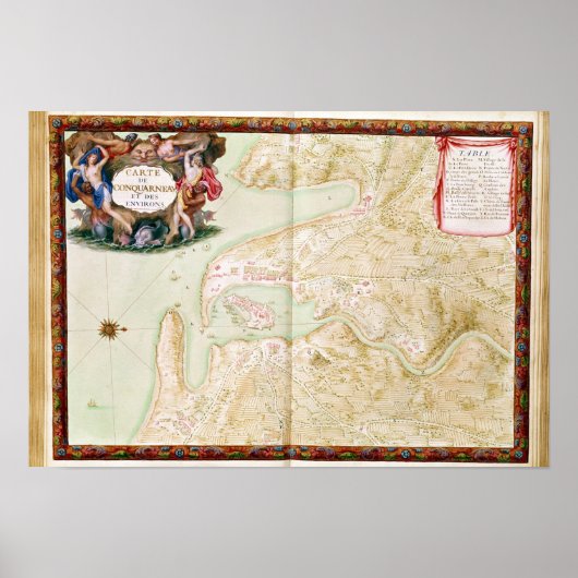 コンカルノーの地図 ポスター (正面)