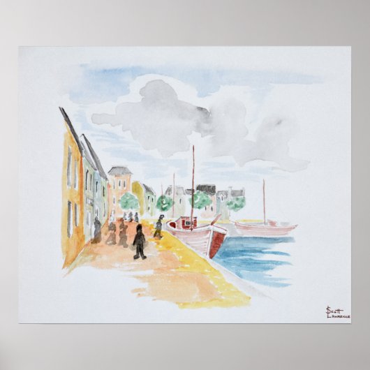 コンカルノー港 |フランス,ブリタニー ポスター (正面)