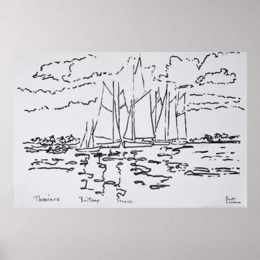 コンカルノー湾 |フランス，ブリタニー ポスター (正面)