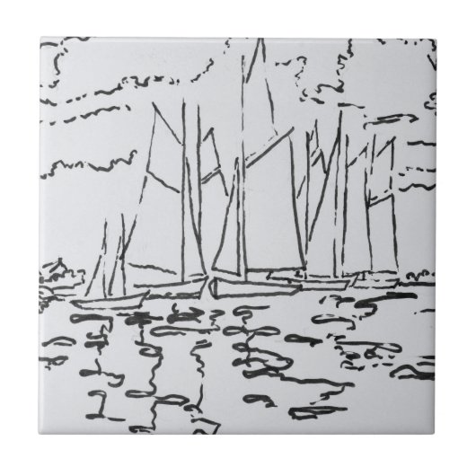 コンカルノ湾|ブルタニー（フランス） タイル (正面)