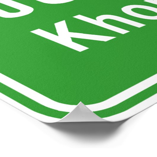 コンカーン前方⚠タイ高速道路交通標識⚠ ポスター (角)