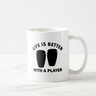 コンガはデザインをドラムをたたきます コーヒーマグカップ