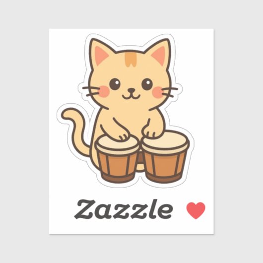 コンガキャットのパーカッションビート シール (シート)