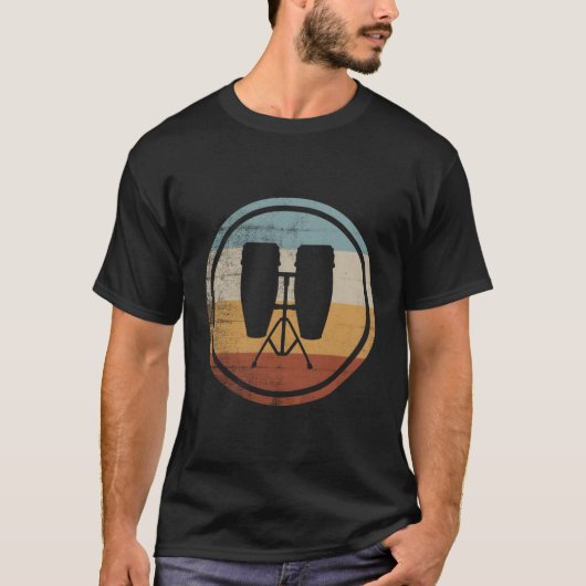 コンガドラムミュージシャンコンガドラム Tシャツ (正面)