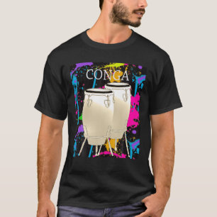 コンガプレーヤーコンガドラム楽器ミュージシャンTシール Tシャツ