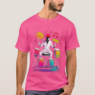 コンガプレーヤーミュージシャンドラム楽器コンガドラム Tシャツ