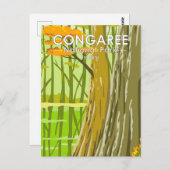 コンガリーナショナルパークサウスカロライナヴィンテージ ポストカード (正面/裏面)