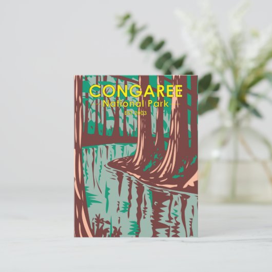 コンガリーナショナルパークサウスカロライナヴィンテージ ポストカード (スタンド正面)