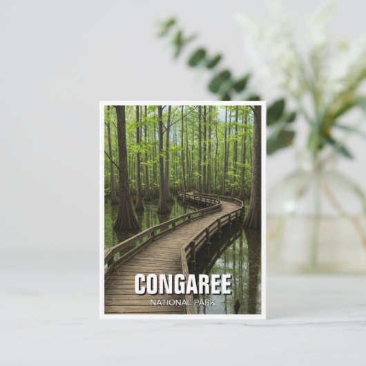 コンガリー国立公園サウスカロライナ旅行 ポストカード (スタンド正面)