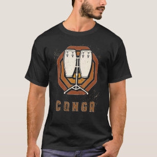 コンガヴィンテージレトロクラシックミュージックラブ Tシャツ