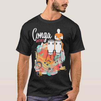 『コンガ・ドラムTシャツ・キューバ・ミュージック・タンバドラ・ドラマー・ギ』 Tシャツ