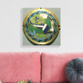 コンクのドラゴンフランスのを描いたメダリオン キャンバスプリント (インサイチュ (リビング))