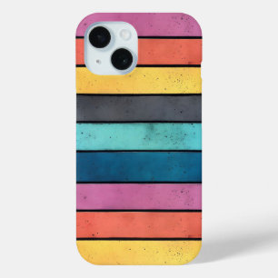 コンクカラフルリットパターン iPhone 15ケース
