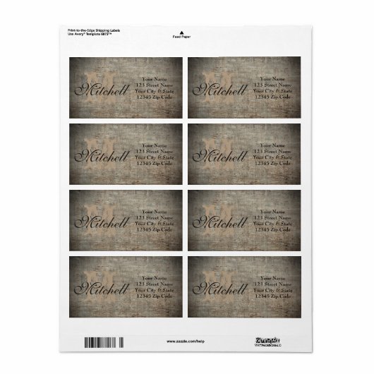 コンクパーソナライズされたリート出荷住所 シール (フルシート)