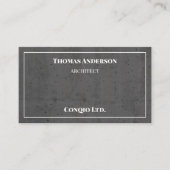 コンクモダンリットホワイトとダークグレー 名刺 (正面)