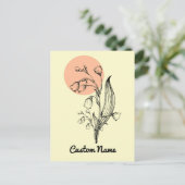 コンクリニア5月誕生日花 ミニマル ポストカード (スタンド正面)