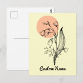 コンクリニア5月誕生日花 ミニマル ポストカード (正面/裏面)