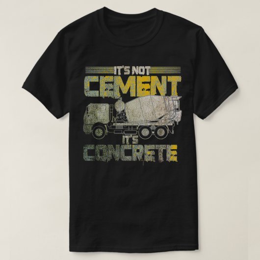 コンクリートおもしろいフィニッシャNot CementコンクリートM Tシャツ (デザイン正面)