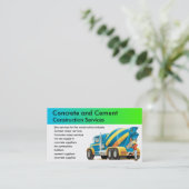 コンクリートおよびコンクリートミキサー車の名刺 名刺 (スタンド正面)
