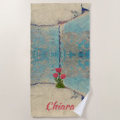 コンクリートかわいらしビーチタオルのお尻バラ ビーチタオル (正面)