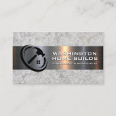 コンクリートとメタリックシャインテクスチャの背景 名刺 (正面)