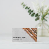 コンクリートとレンガの壁の建築または建築家 名刺 (スタンド正面)