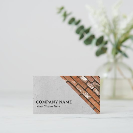 コンクリートとレンガの壁の建築または建築家 名刺 (スタンド正面)