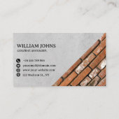 コンクリートとレンガの壁の建築または建築家 名刺 (裏面)