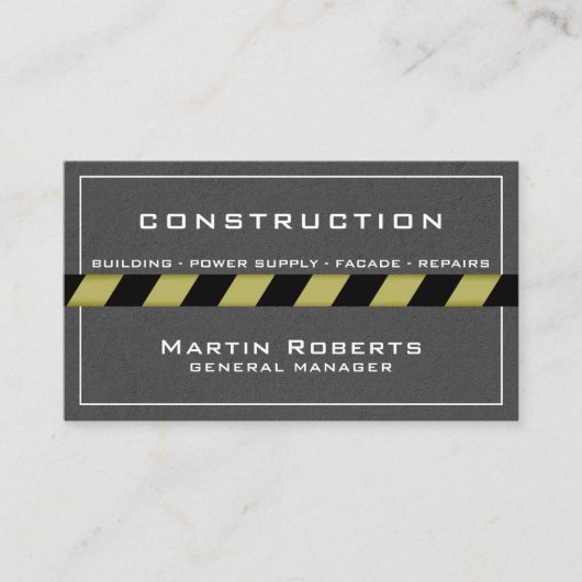 コンクリートと建築ゾーンテープ 名刺 (正面)