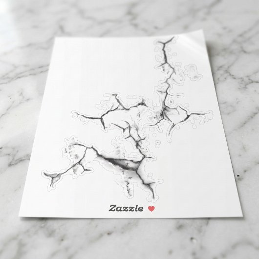 コンクリートのステッカーに亀裂 シール