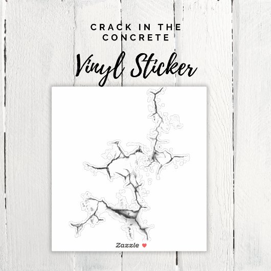 コンクリートのステッカーに亀裂 シール