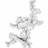 コンクリートのステッカーに亀裂 シール (正面)