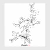 コンクリートのステッカーに亀裂 シール (シート)