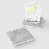 コンクリートのダークグレーストーン壁のテクスチャパターン ストーンコースター (横)