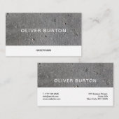 コンクリートのテクスチャを持つ名刺。 名刺 (正面/裏面)