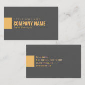 コンクリートの灰色とオレンジ色のカバー 名刺 (正面/裏面)