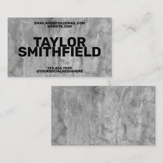 コンクリートはっきりした型シンプルプロフェッショナル 名刺 (正面/裏面)