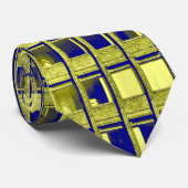 コンクリートオフィスブロック – 黄色と青 ネクタイ (ロール)