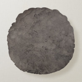 コンクリートグレーレザープリント ラウンドクッション